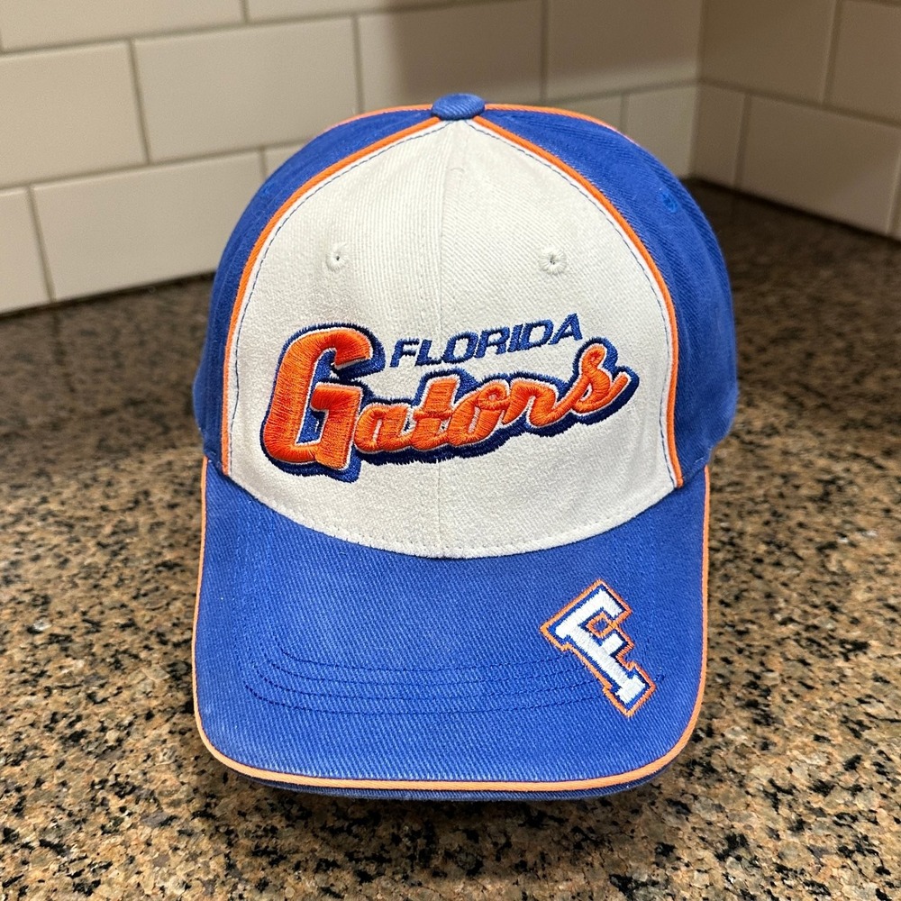 Florida Gators Top of the World Silver Series Hat Men OS Blue White Cotton Blend